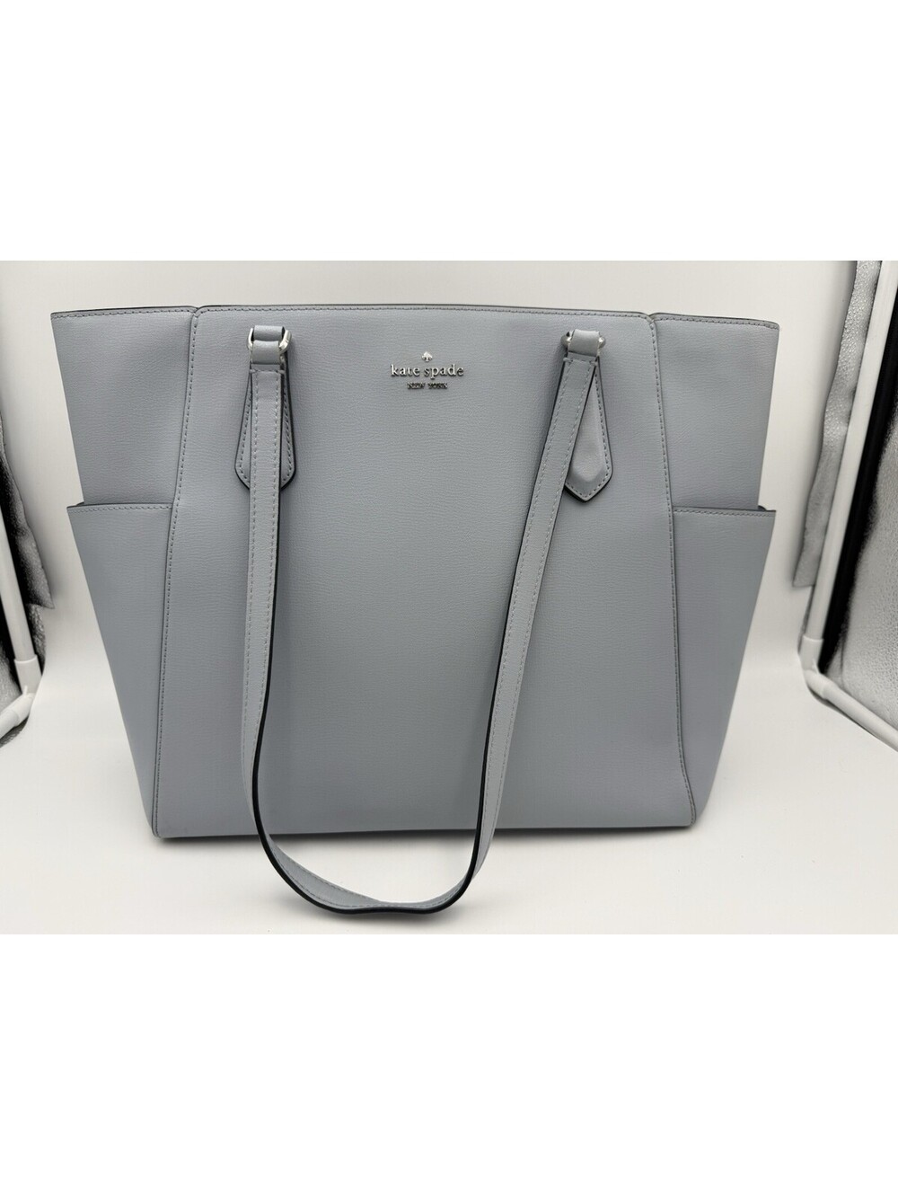 Kate Spade New York Dana Tote Saffiano Grey Purse Pocketbook